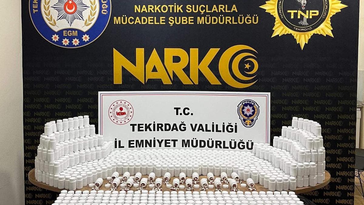 Tekirdağ'da 81 bin 700 hapla yakalanan 'torbacı' tutuklandı