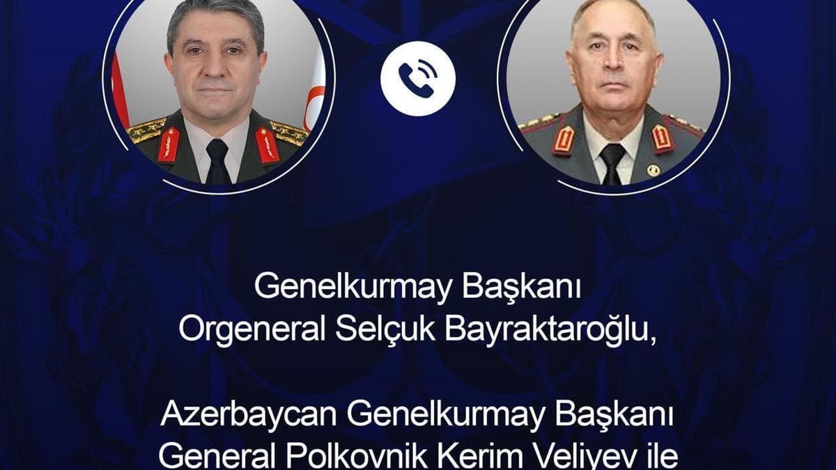 Genelkurmay Başkanı Bayraktaroğlu, Azerbaycanlı mevkidaşı ile telefonda görüştü