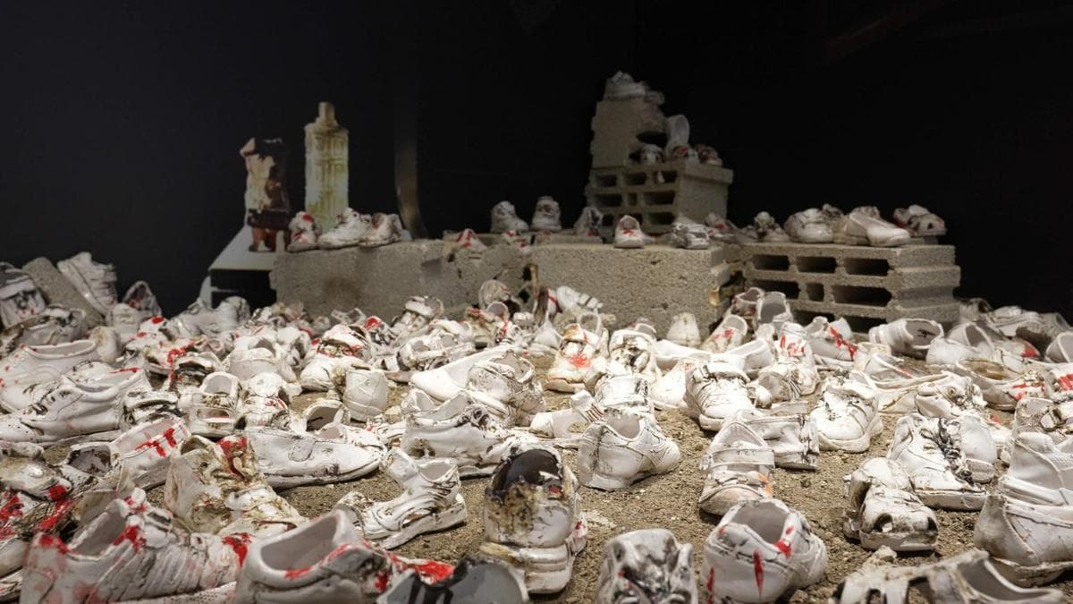 Filistin’e destek için “Sessiz Ayakkabılar” sergisi