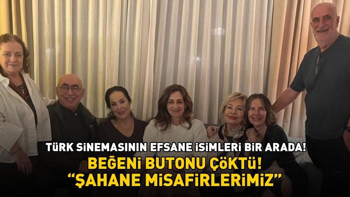Yeşilçam'ın yıldızları Türkan Şoray, Şener Şen ve Emel Sayın bir arada! Nilgün Öneş'ten olay paylaşım: 'Şahane misafirlerimiz'