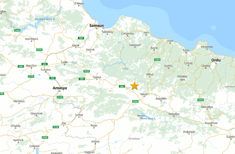 Tokat'ta 5.5 büyüklüğünde deprem anları