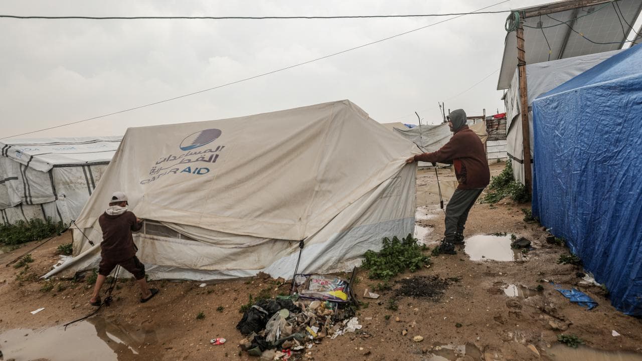 BM: Gazze'de 1500 barınma noktasının 900'den fazlası sel riski altında